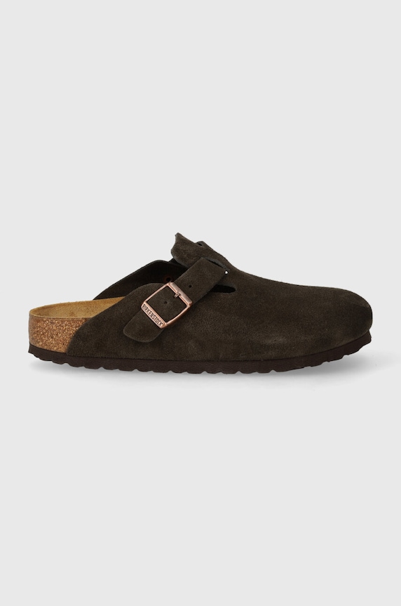 Natikače od brušene kože Birkenstock Boston 1027460 smeđa AA00