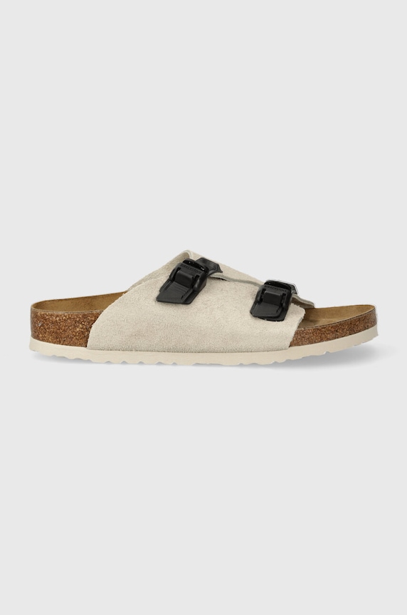 Birkenstock klapki zamszowe Zürich 1026788 beżowy SS24