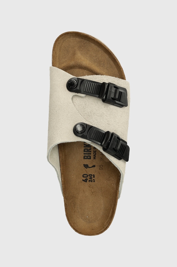 Birkenstock klapki zamszowe Zürich beżowy 1026788