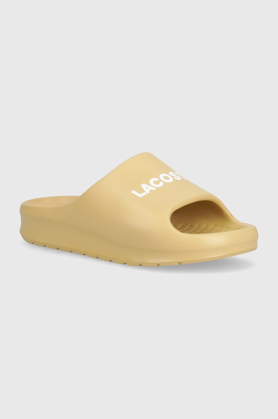 Παντόφλες Lacoste Serve Slide 2.0 φλατ μπεζ 47CFA0020