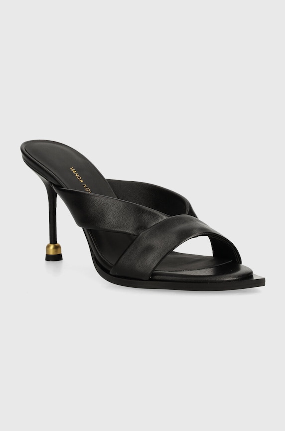 Δερμάτινες παντόφλες Vanda Novak Mila Mila.Deep.Black μαύρο SS25