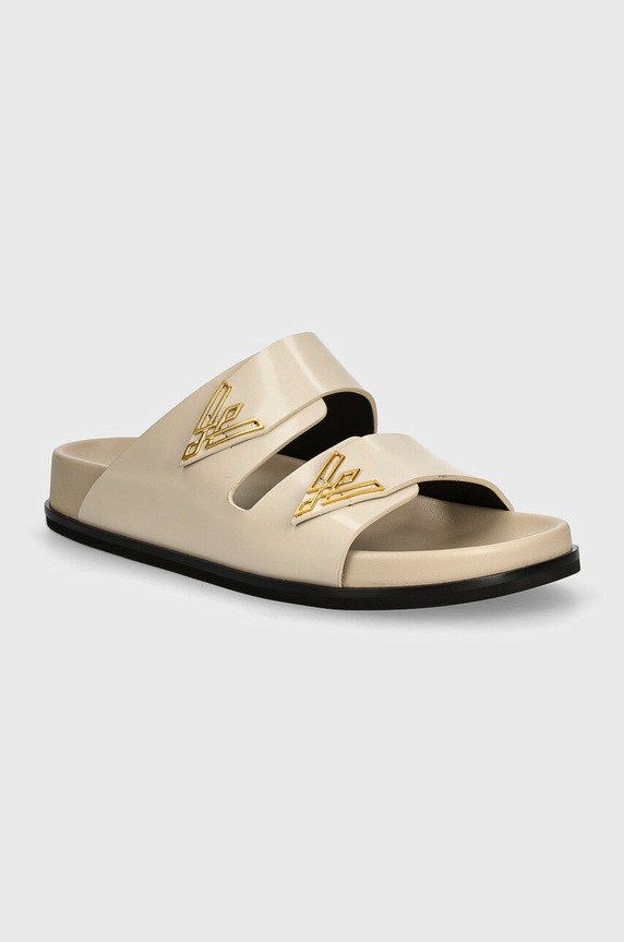 Dětské kožené pantofle Vanda Novak Sandy.Kids.Cristal.Nude béžová SS24