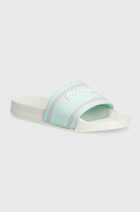 Dječje natikače Pepe Jeans SLIDER LOGO G tirkizna PGS70061