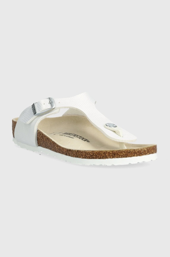 Birkenstock infradito per bambini Gizeh K BF Shiny Lizard 1027260.24.35 bianco SS24