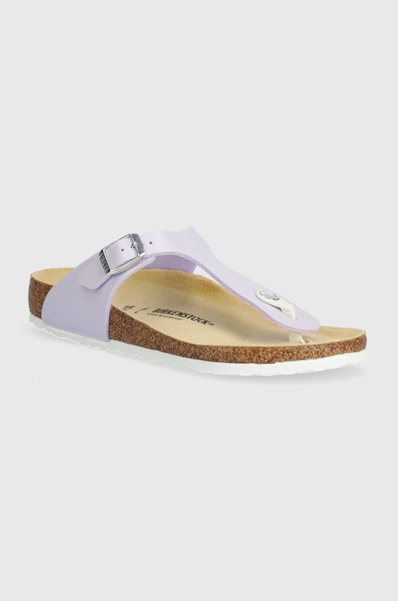 Dětské žabky Birkenstock Gizeh K BF Shiny Lizard Planet friendly fialová 1026885.24.35