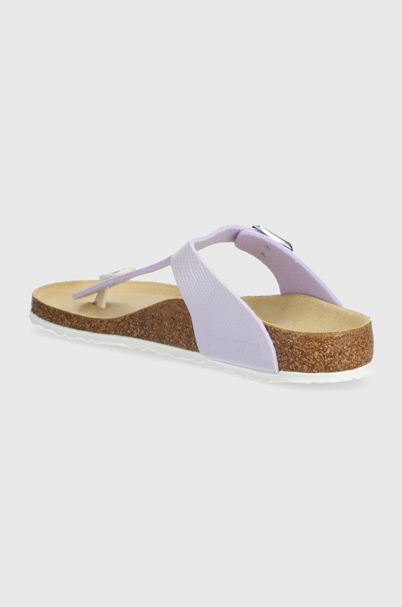 DÍVKA Dětské žabky Birkenstock Gizeh K BF Shiny Lizard 1026885.24.35 fialová