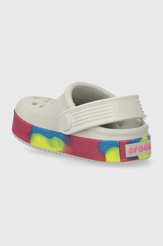 DÍVKA Dětské pantofle Crocs OFF COURT GLITTER BAND CLOG 209717.CROCS.OFF.COURT. šedá