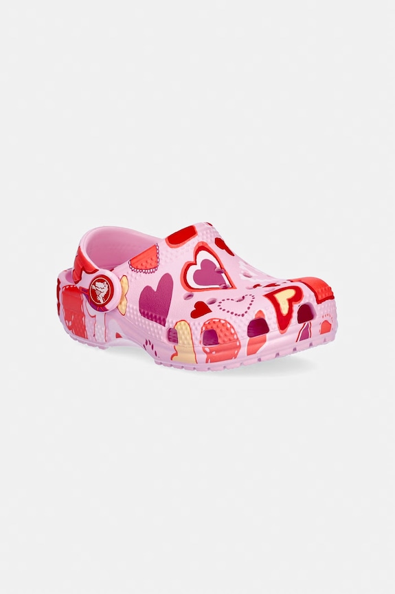 Detské šľapky Crocs CLASSIC VDAY CLOG Pre bábätká ružová 209755.CROCS.CLASSIC.VD