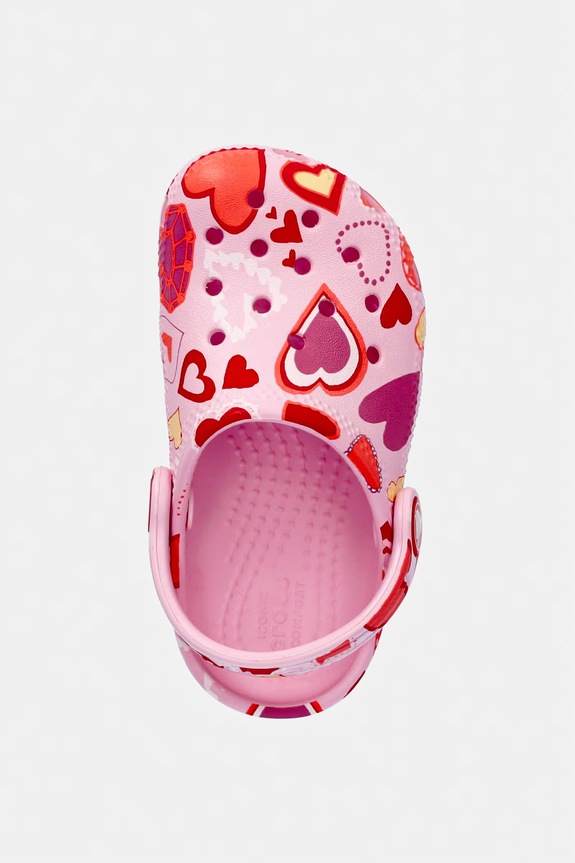 Detské šľapky Crocs CLASSIC VDAY CLOG ružová 209755.CROCS.CLASSIC.VD