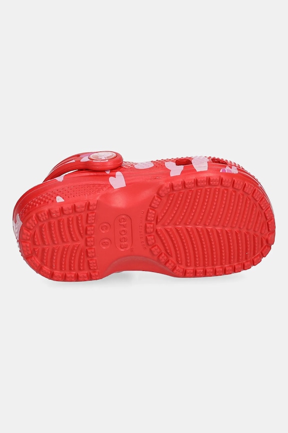 Παιδικές παντόφλες Crocs CLASSIC VDAY CLOG 209755.CROCS.CLASSIC.VD κόκκινο