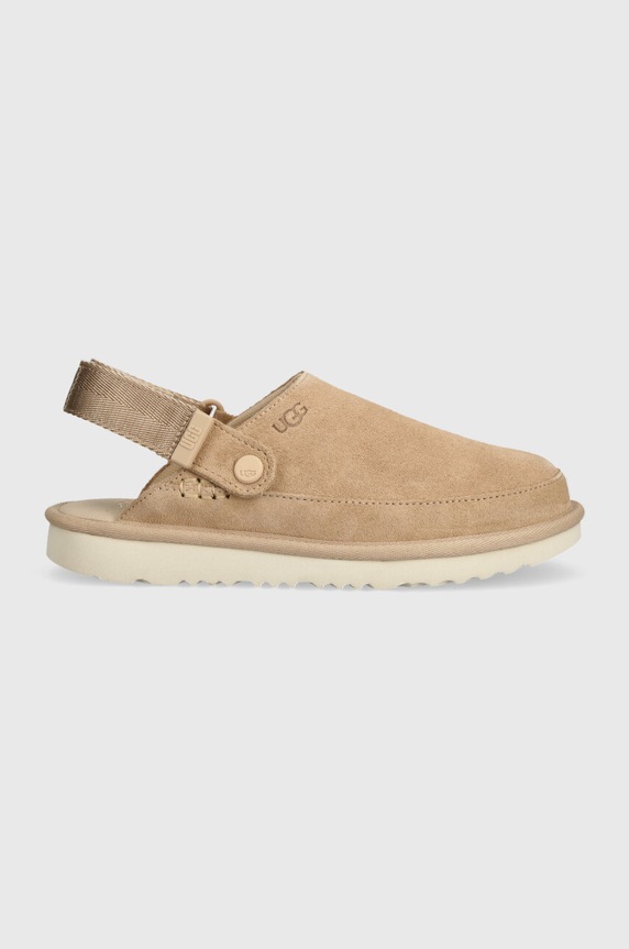 UGG kapcie zamszowe dziecięce GOLDENSTAR CLOG beżowy 1159770K