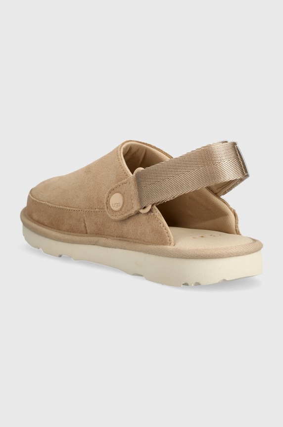 Chłopiec UGG kapcie zamszowe dziecięce GOLDENSTAR CLOG 1159770K beżowy