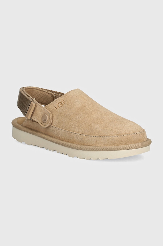 Detské semišové papuče UGG GOLDENSTAR CLOG béžová 1159770K