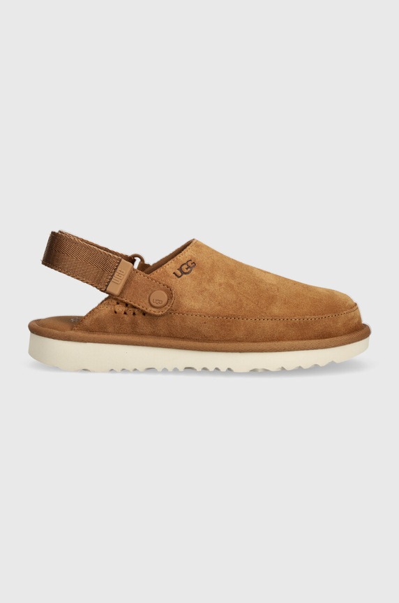 UGG kapcie zamszowe dziecięce GOLDENSTAR CLOG brązowy 1159770K