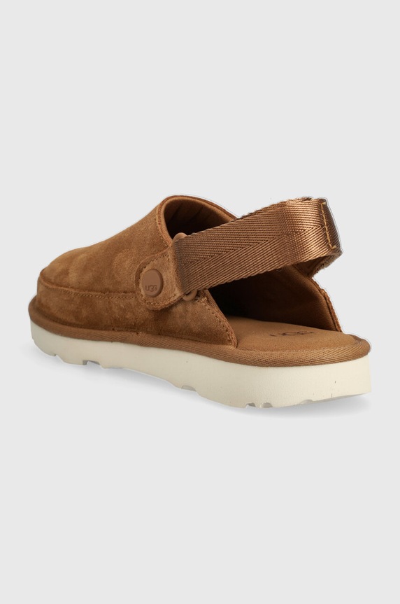 Chłopiec UGG kapcie zamszowe dziecięce GOLDENSTAR CLOG 1159770K brązowy