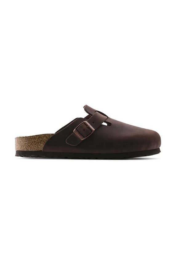 Birkenstock bőr papucs Boston SFB barna 159711
