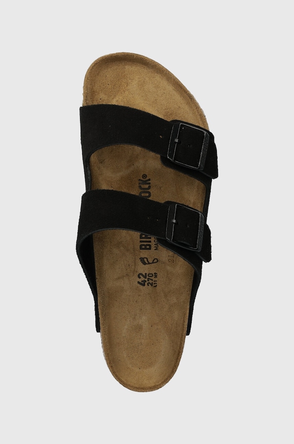 Παντόφλες σουέτ Birkenstock Arizona μαύρο 1027152