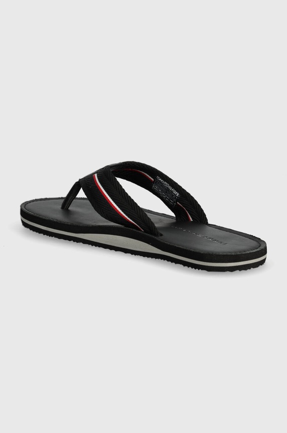 Boty Žabky Tommy Hilfiger LEATHER BEACH SANDAL FM0FM05027 černá