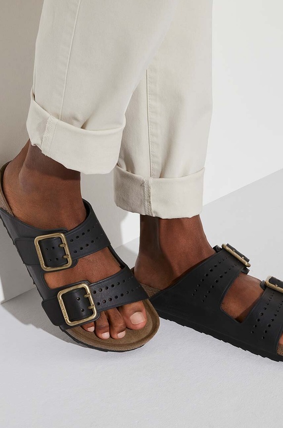 Birkenstock klapki skórzane Arizona Bold Gap 1022604