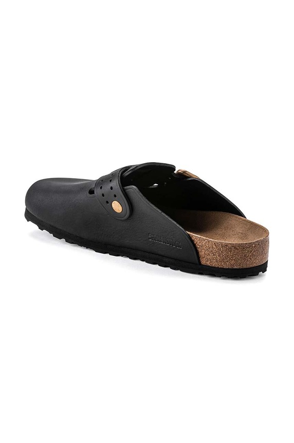 Obuwie Birkenstock klapki skórzane Boston Bold Gap 1022577 czarny