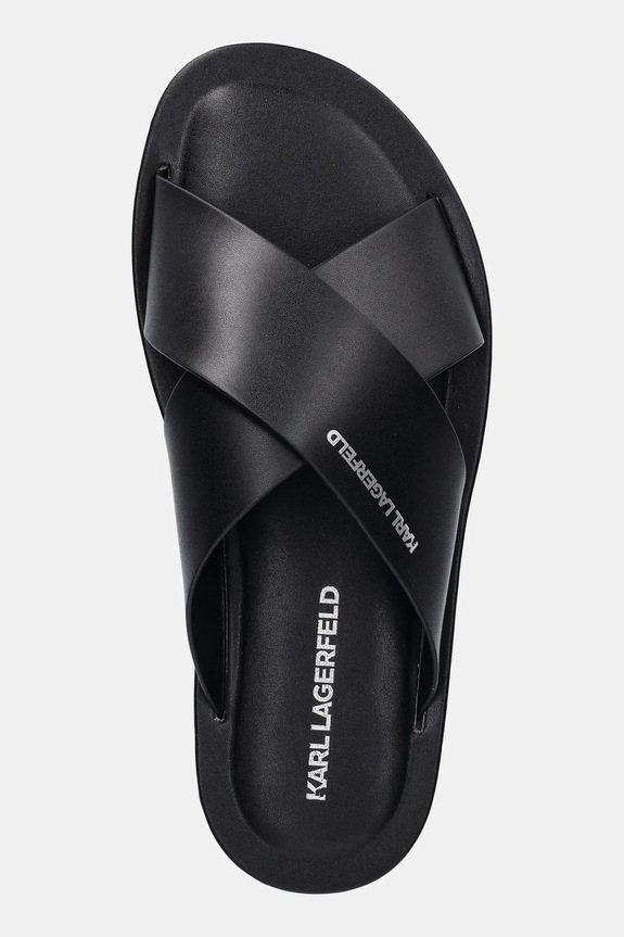 Karl Lagerfeld klapki skórzane KASTOR III czarny KL70214.000