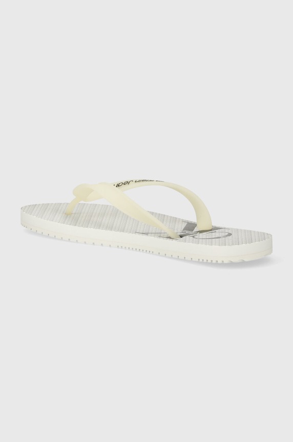 Cipők Calvin Klein Jeans flip-flop BEACH SANDAL GLOSSY YM0YM00952 fehér