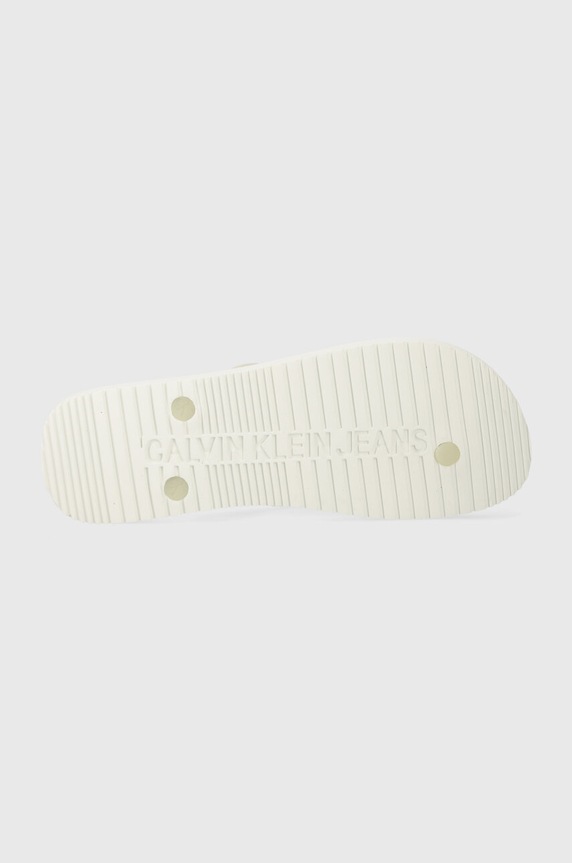 Calvin Klein Jeans flip-flop BEACH SANDAL GLOSSY YM0YM00952 fehér