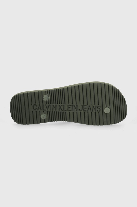 Calvin Klein Jeans flip-flop BEACH SANDAL GLOSSY YM0YM00952 zöld