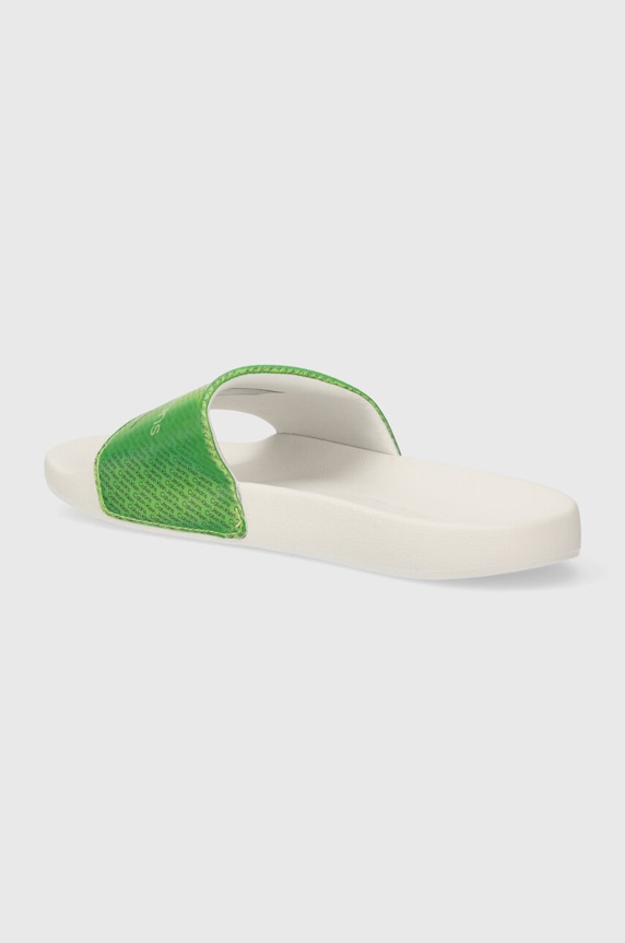 Încălțăminte Calvin Klein Jeans papuci SLIDE LENTICULAR YM0YM00953 verde