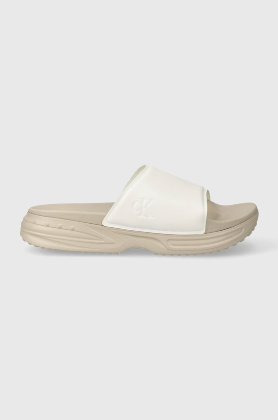 Calvin Klein Jeans papucs CHUNKY COMF SLIDE MINIMAL RAW YM0YM00956 bézs SS24