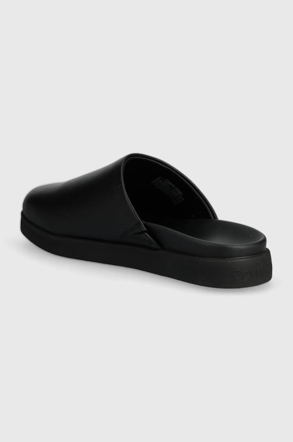 Obuwie Calvin Klein klapki skórzane MULE HM0HM01407 czarny