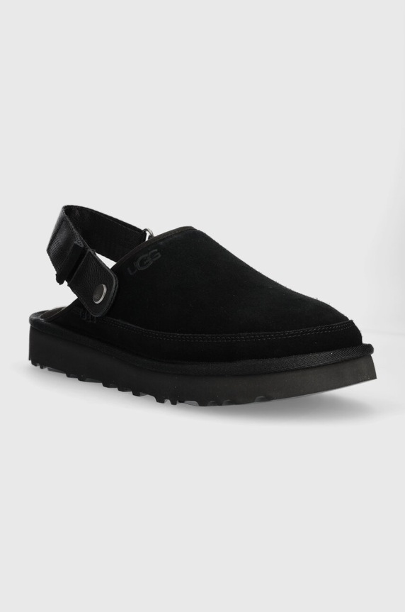 Semišové papuče UGG Goldencoast Clog 1142172.BLK černá AW24