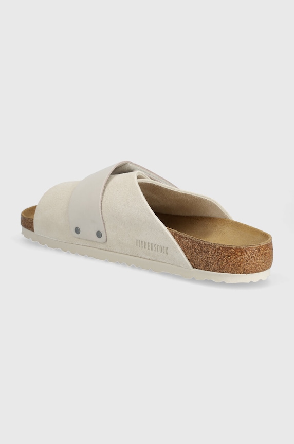 Obuwie Birkenstock klapki zamszowe Kyoto 1024535 biały