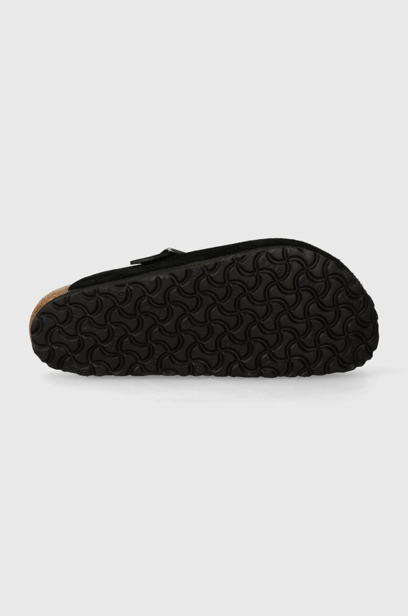 Semišové šľapky Birkenstock Boston 1027142 čierna