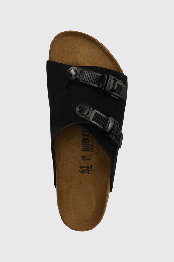Birkenstock suede sliders Zürich black 1026763.