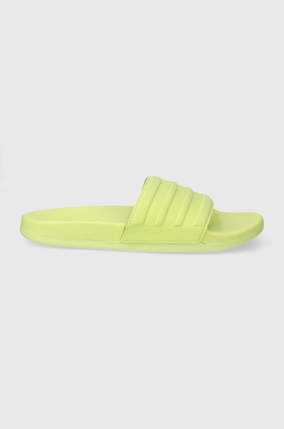 Šľapky adidas plochý zelená ID3405