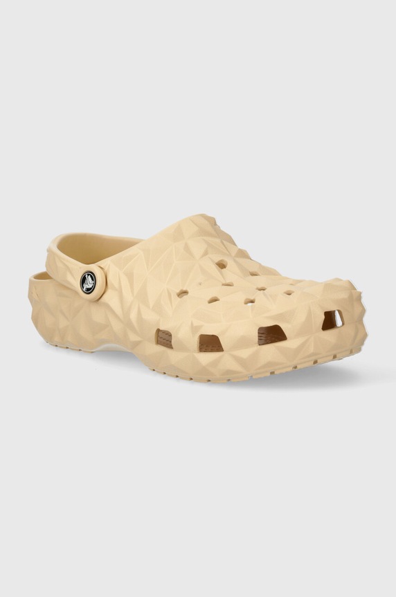 Crocs papucs Classic Geometric Clog szintetikus bézs 209563.2DS