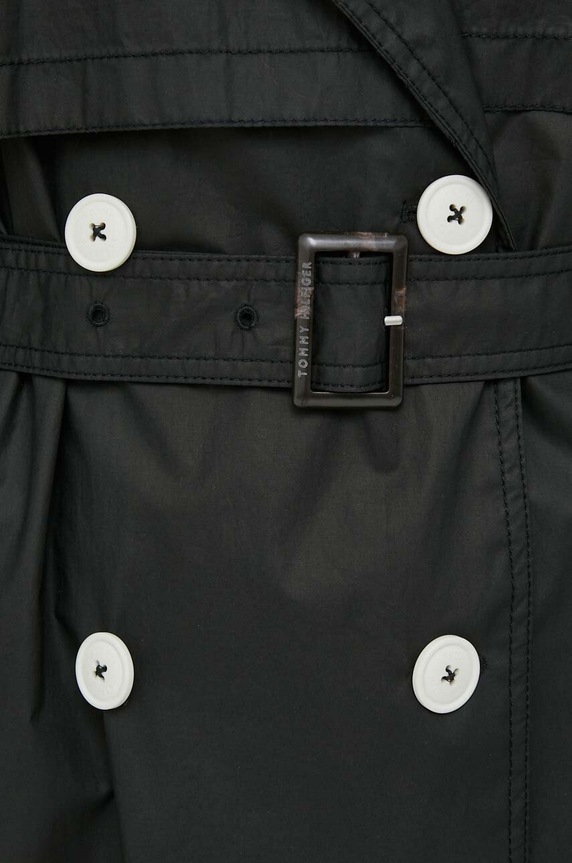 Tommy Hilfiger pamut trencskabát WW0WW40483 fekete