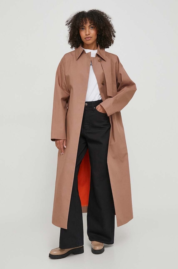 Kabát Calvin Klein K20K206318 hnedá SS24