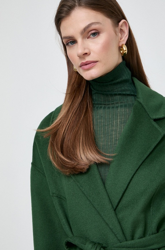 Patrizia Pepe cappotto in lana verde 8O0117.A006