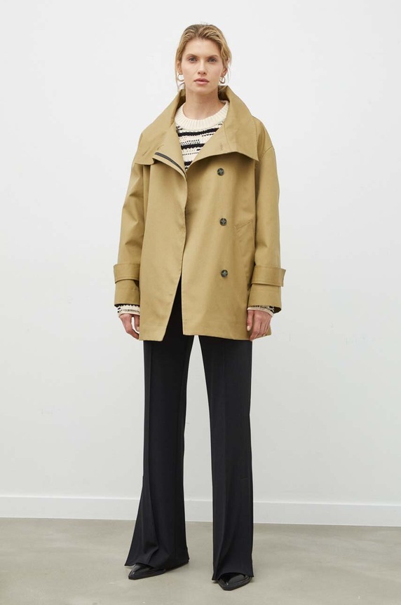 Βαμβακερό παλτό Day Birger et Mikkelsen DAY65243160 καφέ SS24