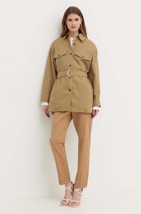 Kaput s dodatkom lana Weekend Max Mara 2415041082600 bež SS24