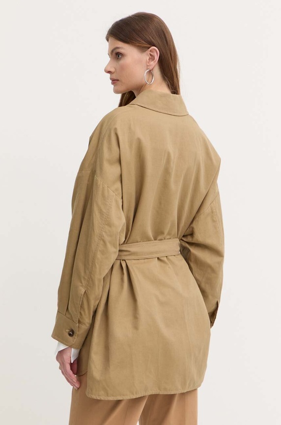 Odjeća Kaput s dodatkom lana Weekend Max Mara 2415041082600 bež