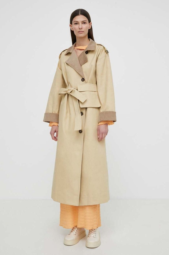 Résumé płaszcz bawełniany AlimaRS Coat nieocieplane beżowy 20941139