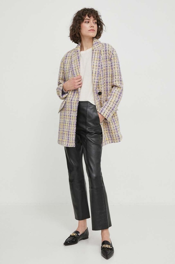 Sisley cappotto con aggiunta di lana 2LRSLN03X beige SS24