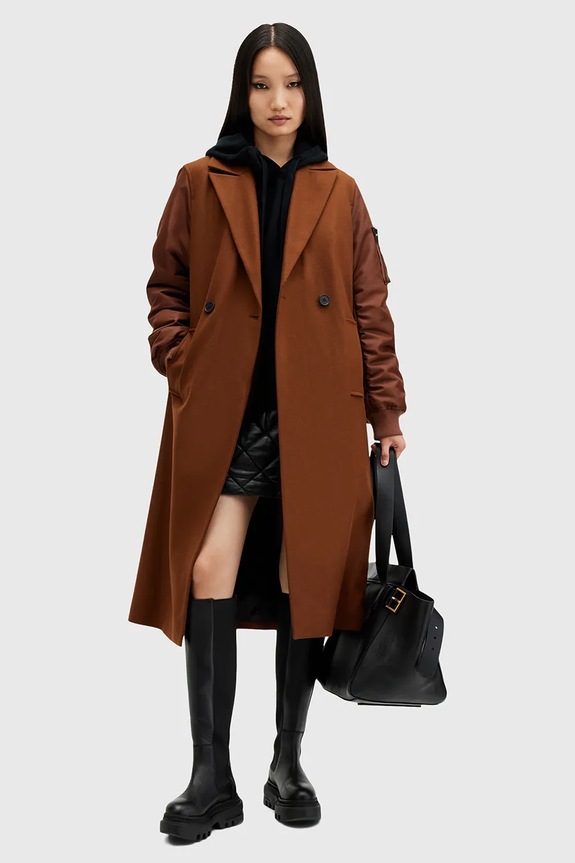 Kabát s vlnou AllSaints PAULAH W007OZ