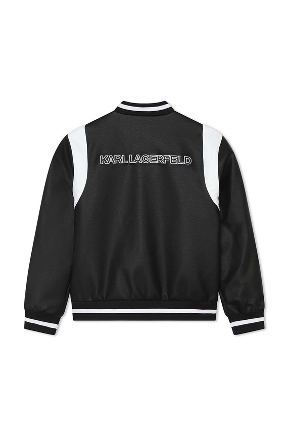Dječja bomber jakna Karl Lagerfeld Z30040.114.150 crna SS24