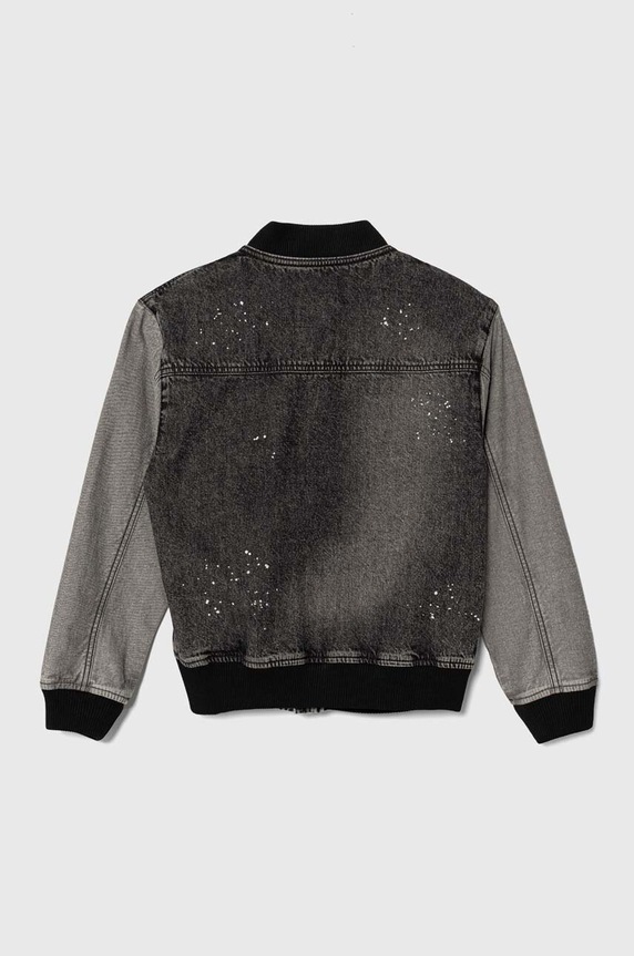 Sisley kurtka bomber dziecięca 2DW2YN00Y.G.Seasonal czarny SS24