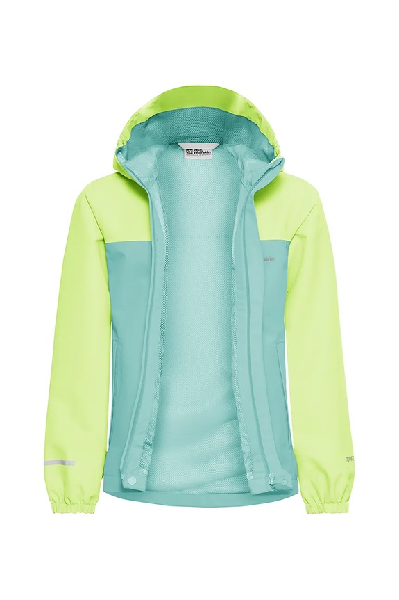 Αδιάβροχο παιδικό μπουφάν Jack Wolfskin TUCAN πράσινο 1608284.92.152
