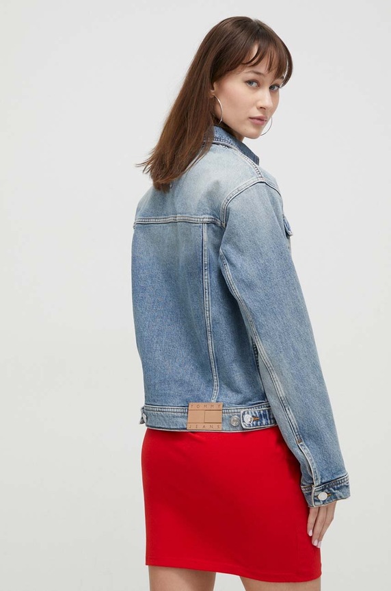 Odzież Tommy Jeans kurtka jeansowa DW0DW16994 niebieski